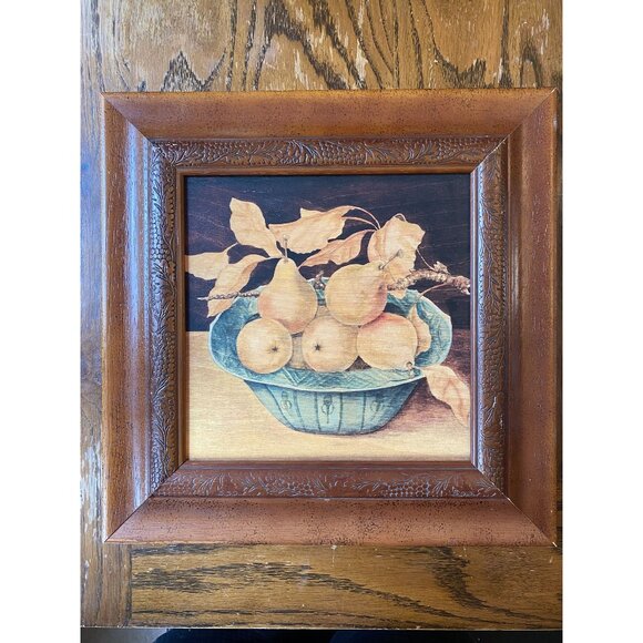 Framed Still Life Pears Print 16" x 16" Ren-Wil Inc. - Picture 1 of 6